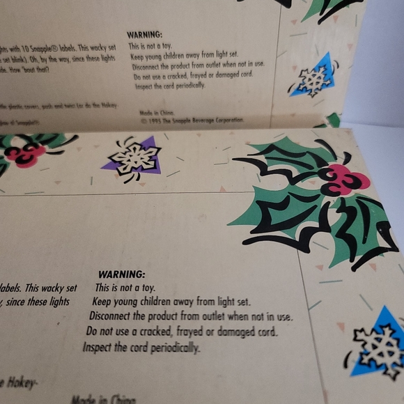 Set of 1995 Snapple Holiday Lights - Picture 2 of 3